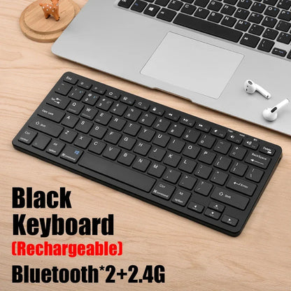 KM02 Wireless Keyboard, Bluetooth 5.0 and 2.4G