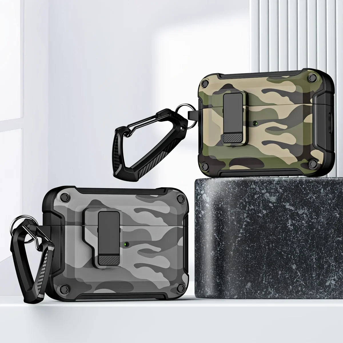 Magnetic Lock Case for AirPods Pro with Quick-Open Clip