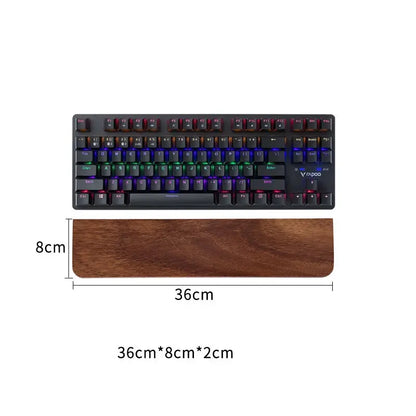 Walnut Wood Keyboard Wrist Rest, Five Sizes