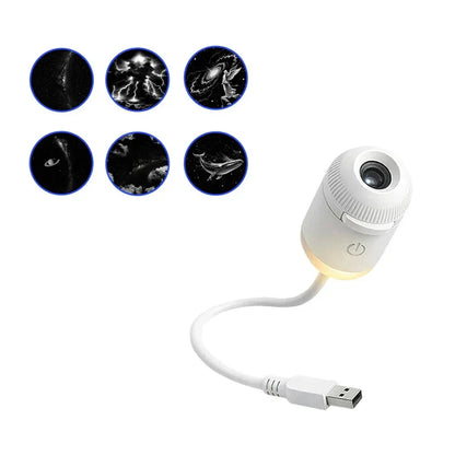 Mini Galaxy Star Projector with Interchangeable Slides