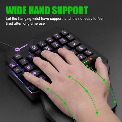 35 Key One-Handed Gaming Keypad, USB