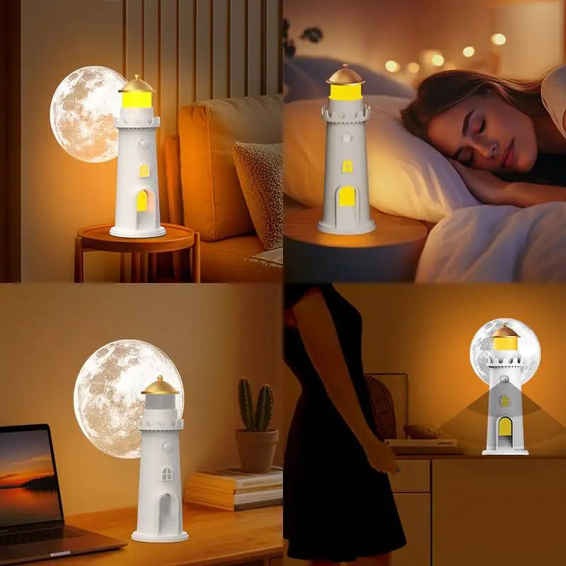 Moon Projection Lamp with Motion Sensor, Rechargeable