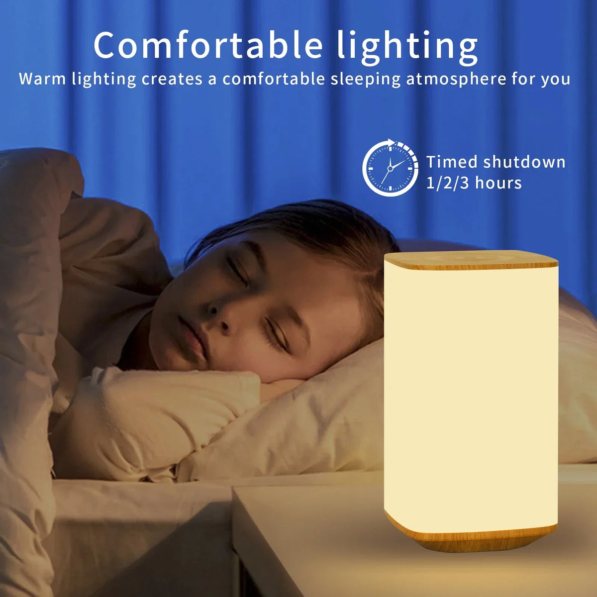Touch and Remote Night Light, USB Rechargeable, 2W