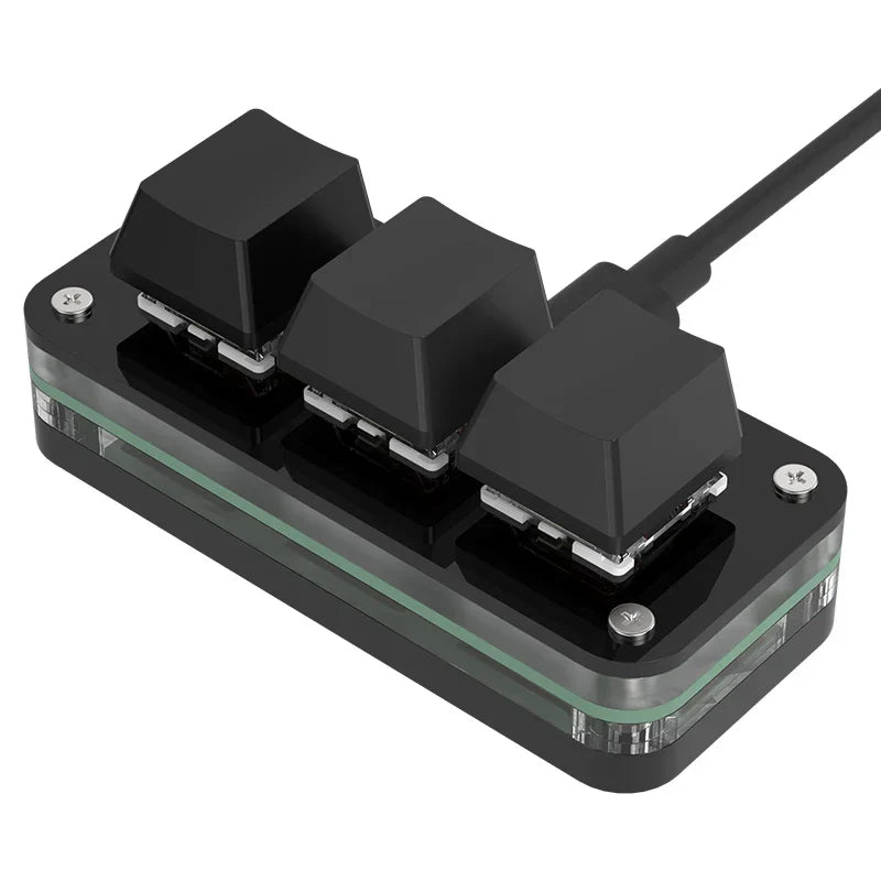 Three-Key Macro Mechanical Keypad, Hot Swappable