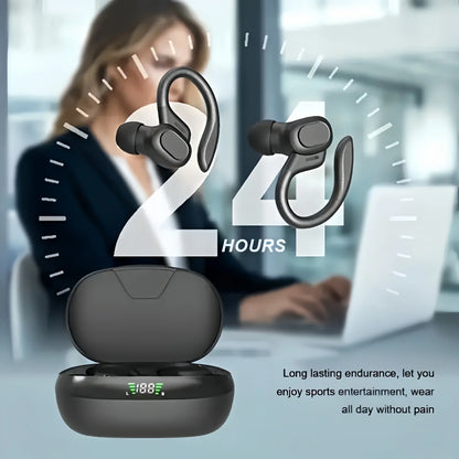 Ear Clip Open-Ear Wireless Earbuds with Microphone