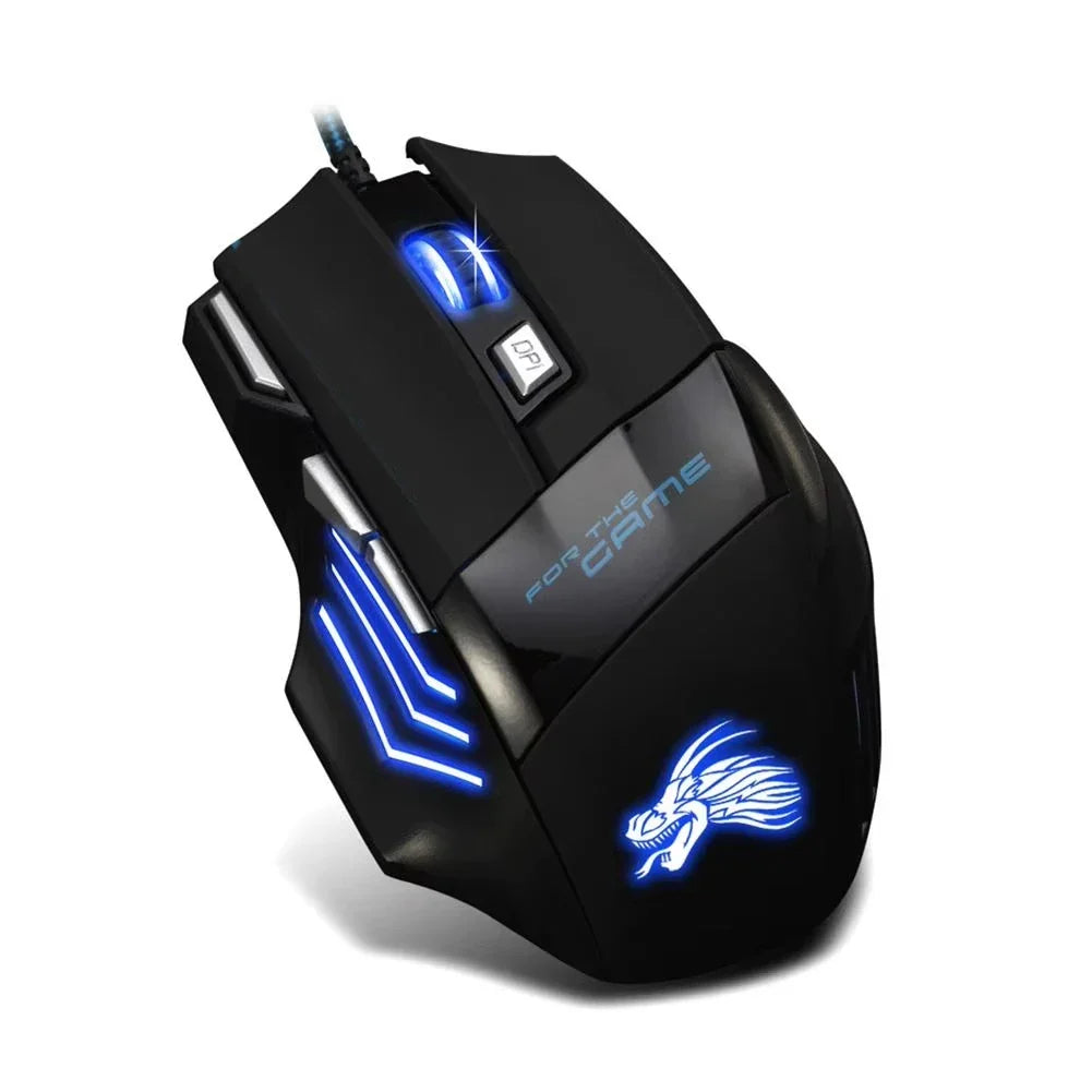 Seven Button Backlit Gaming Mouse, 5500 DPI, Wired