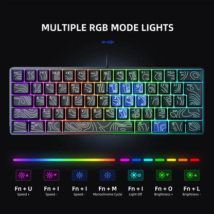 61 Key RGB Keyboard with N-Key Rollover