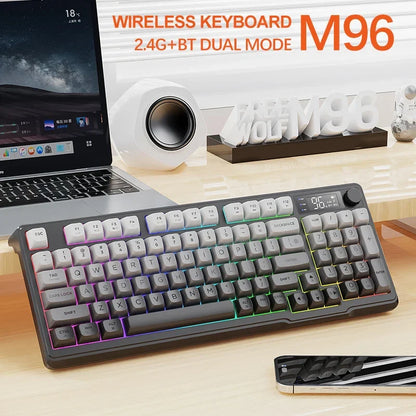 M96 Bluetooth Mechanical Keyboard with Display Screen
