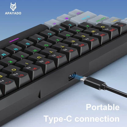 K61 Mini Mechanical Keyboard, 61 Keys, RGB