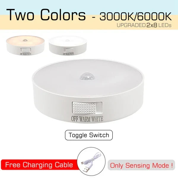 Motion and Light Sensor Night Light, 10 cm, Rechargeable