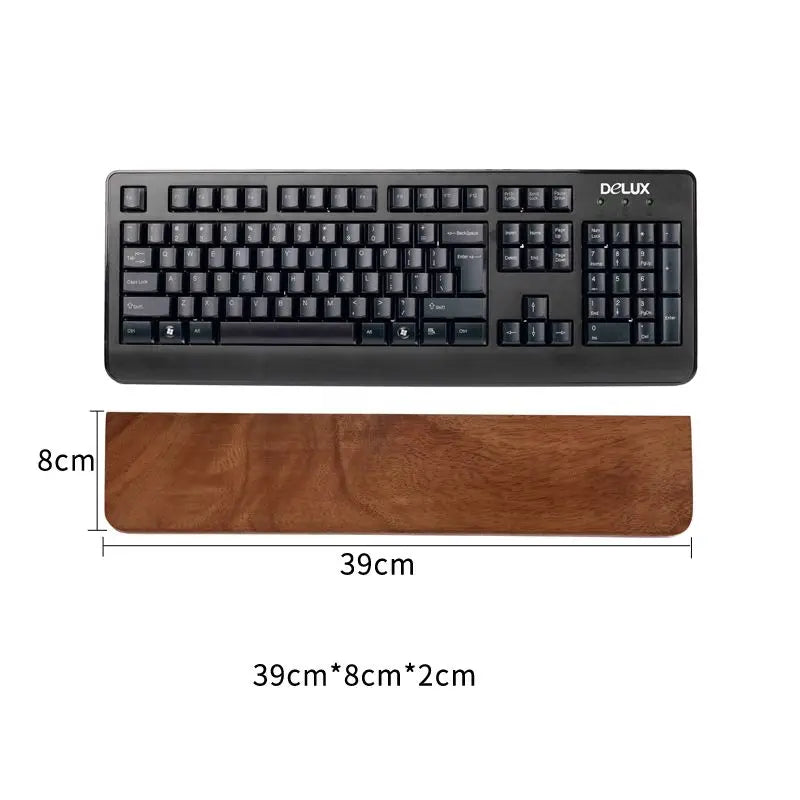 Walnut Wood Keyboard Wrist Rest, Five Sizes