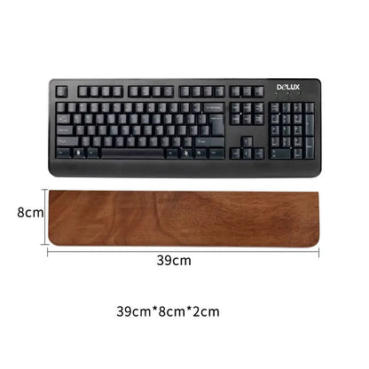Walnut Wood Keyboard Wrist Rest, Five Sizes