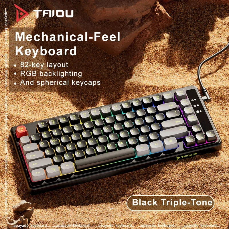 82 Key 75% RGB Keyboard with Spherical Keycaps