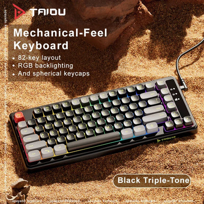 82 Key 75% RGB Keyboard with Spherical Keycaps