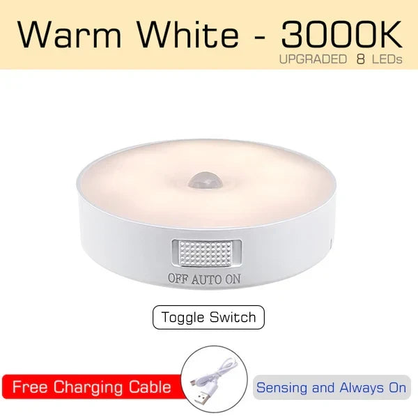 Motion and Light Sensor Night Light, 10 cm, Rechargeable