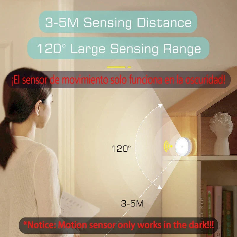 Motion and Light Sensor Night Light, 10 cm, Rechargeable