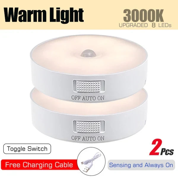 Motion and Light Sensor Night Light, 10 cm, Rechargeable