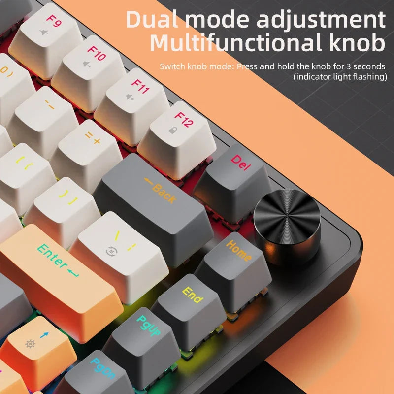 75% Mechanical Keyboard with Media Knob, Wired