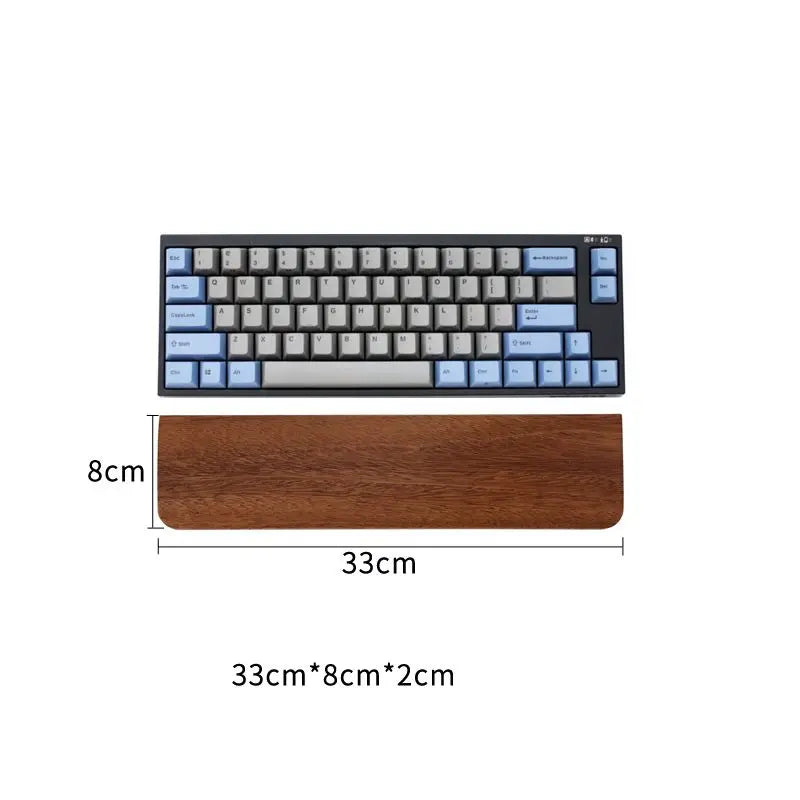 Walnut Wood Keyboard Wrist Rest, Five Sizes