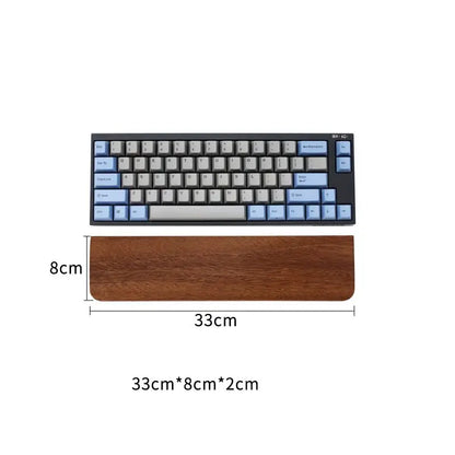 Walnut Wood Keyboard Wrist Rest, Five Sizes