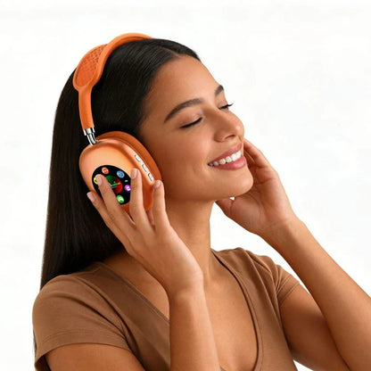 Wireless Headphones with Detachable LCD Touch Screen