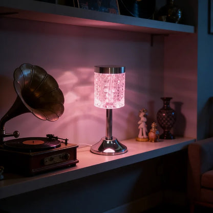 RGB Crystal Table Lamp, USB Powered, Dimmable