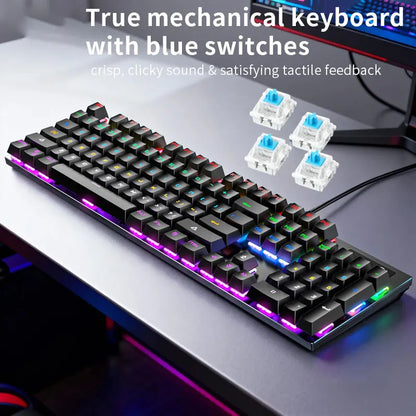 Blue Switch Mechanical Keyboard for Desktop and Laptop