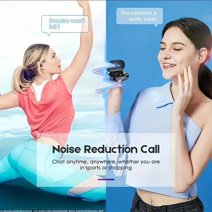 Ear Clip Open-Ear Wireless Earbuds with Microphone