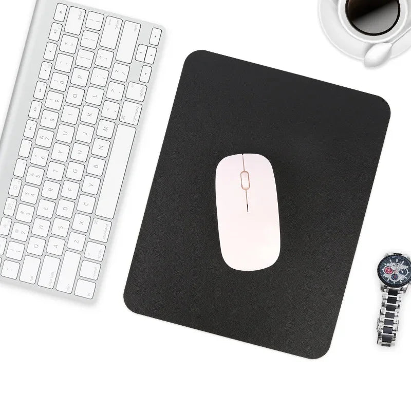PU Leather Mouse Pad, Waterproof, 19 x 23 cm