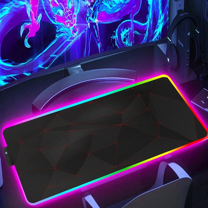 RGB Hexagon Pattern Desk Mat, Anti-Slip, Six Sizes