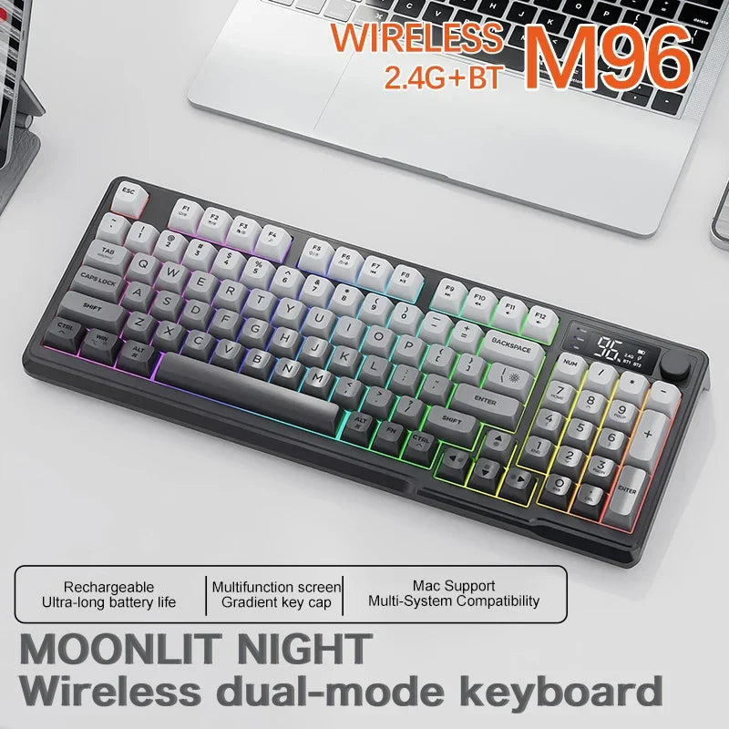 M96 Bluetooth Mechanical Keyboard with Display Screen