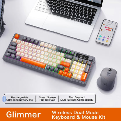 M96 Bluetooth Mechanical Keyboard with Display Screen