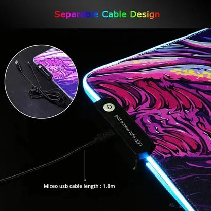 RGB Extended Gaming Mouse Pad, up to 1000 x 500 mm