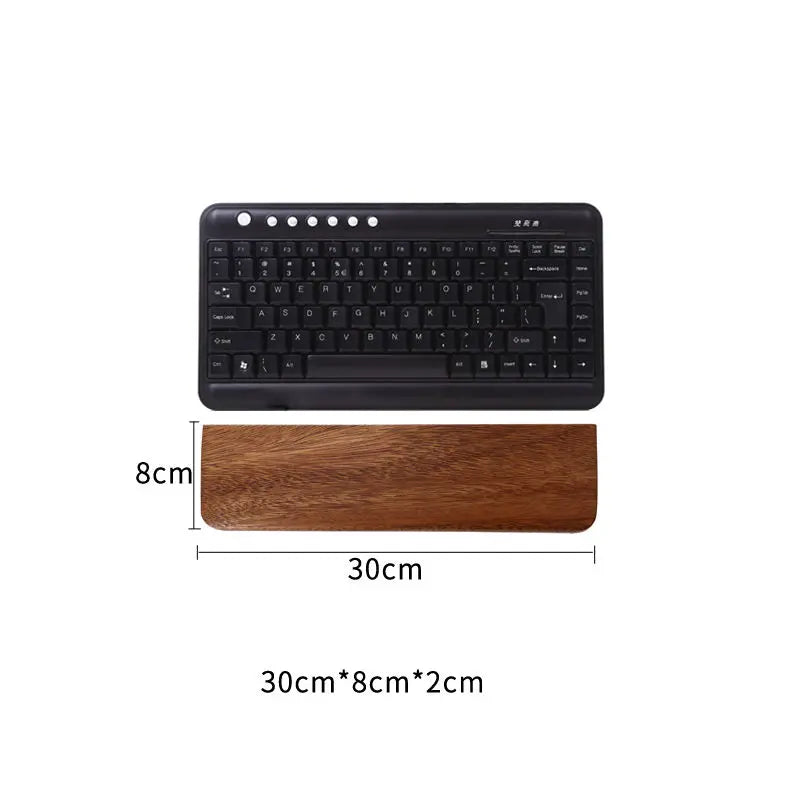 Walnut Wood Keyboard Wrist Rest, Five Sizes
