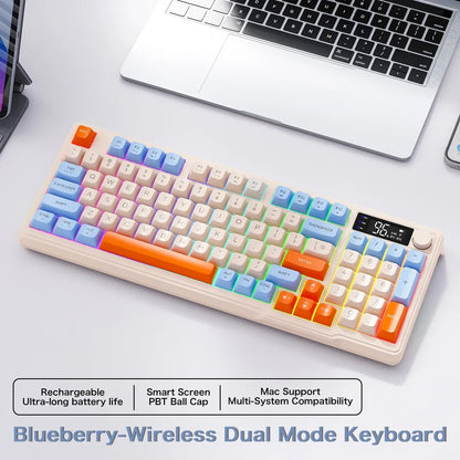 M96 Bluetooth Mechanical Keyboard with Display Screen
