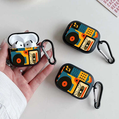 Retro Music Print Case for AirPods, Six Model Fits