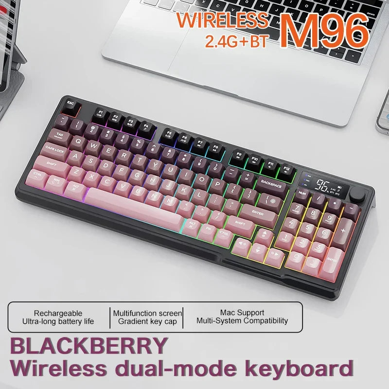 M96 Bluetooth Mechanical Keyboard with Display Screen
