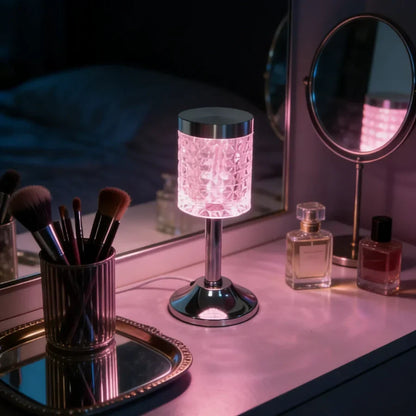 RGB Crystal Table Lamp, USB Powered, Dimmable