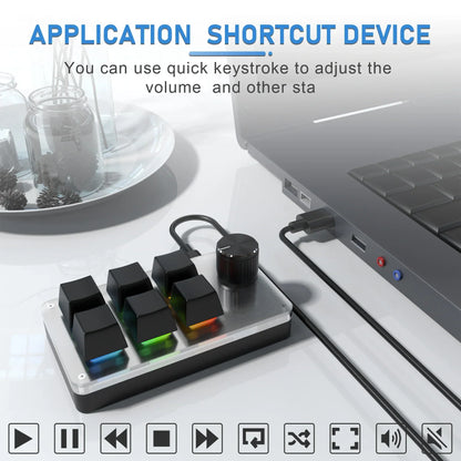 Six Key Macro Keypad with RGB and Control Knob