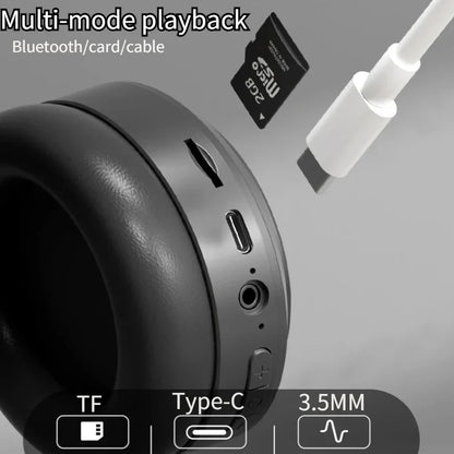 Over-Ear Bluetooth 5.3 Headphones, 12 Hour Battery