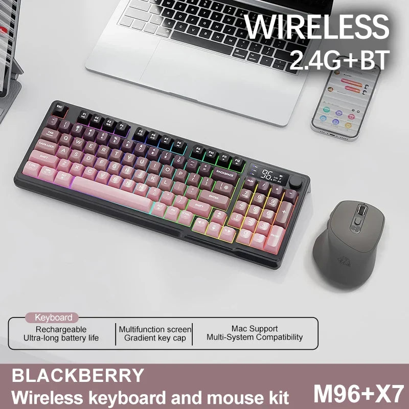 M96 Bluetooth Mechanical Keyboard with Display Screen