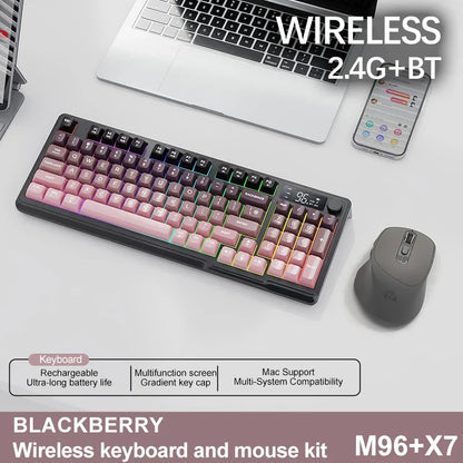 M96 Bluetooth Mechanical Keyboard with Display Screen