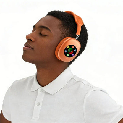 Wireless Headphones with Detachable LCD Touch Screen