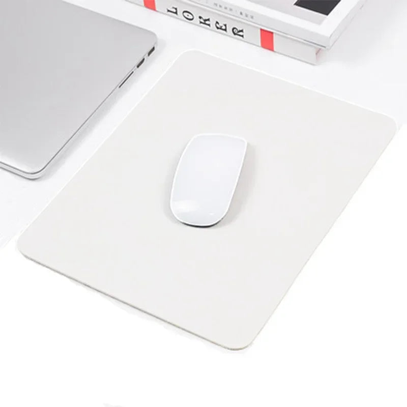 PU Leather Mouse Pad, Waterproof, 19 x 23 cm