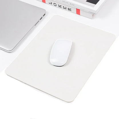PU Leather Mouse Pad, Waterproof, 19 x 23 cm