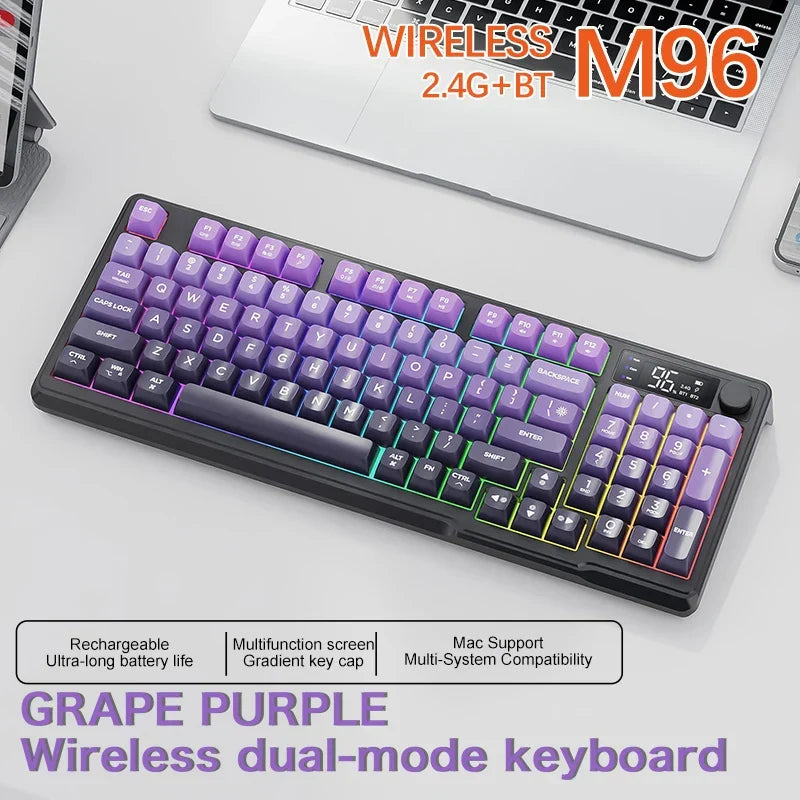 M96 Bluetooth Mechanical Keyboard with Display Screen