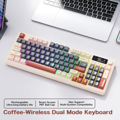 M96 Bluetooth Mechanical Keyboard with Display Screen
