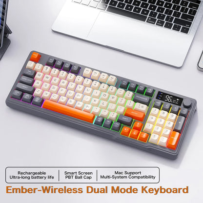 M96 Bluetooth Mechanical Keyboard with Display Screen