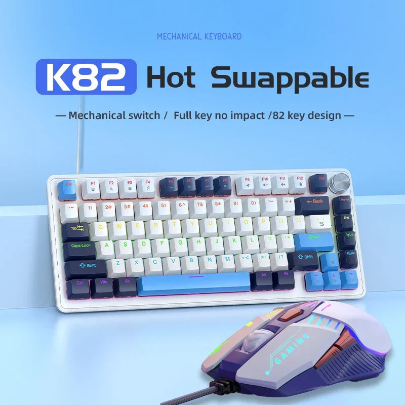 75% Mechanical Keyboard with Media Knob, Wired