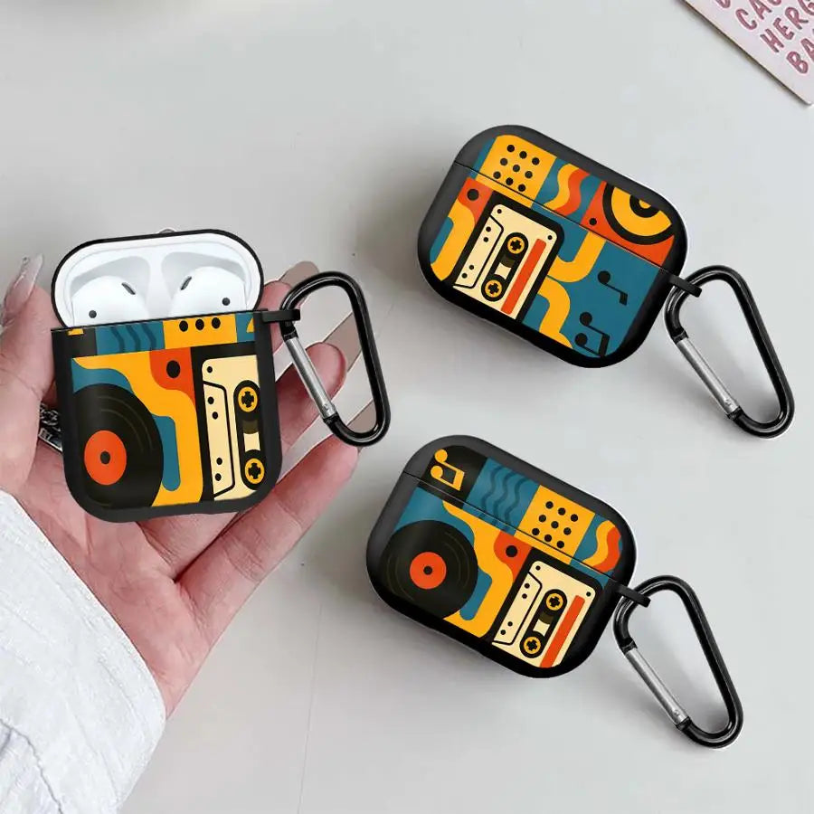 Retro Print Protective Case for AirPods, Seven Model Fits
